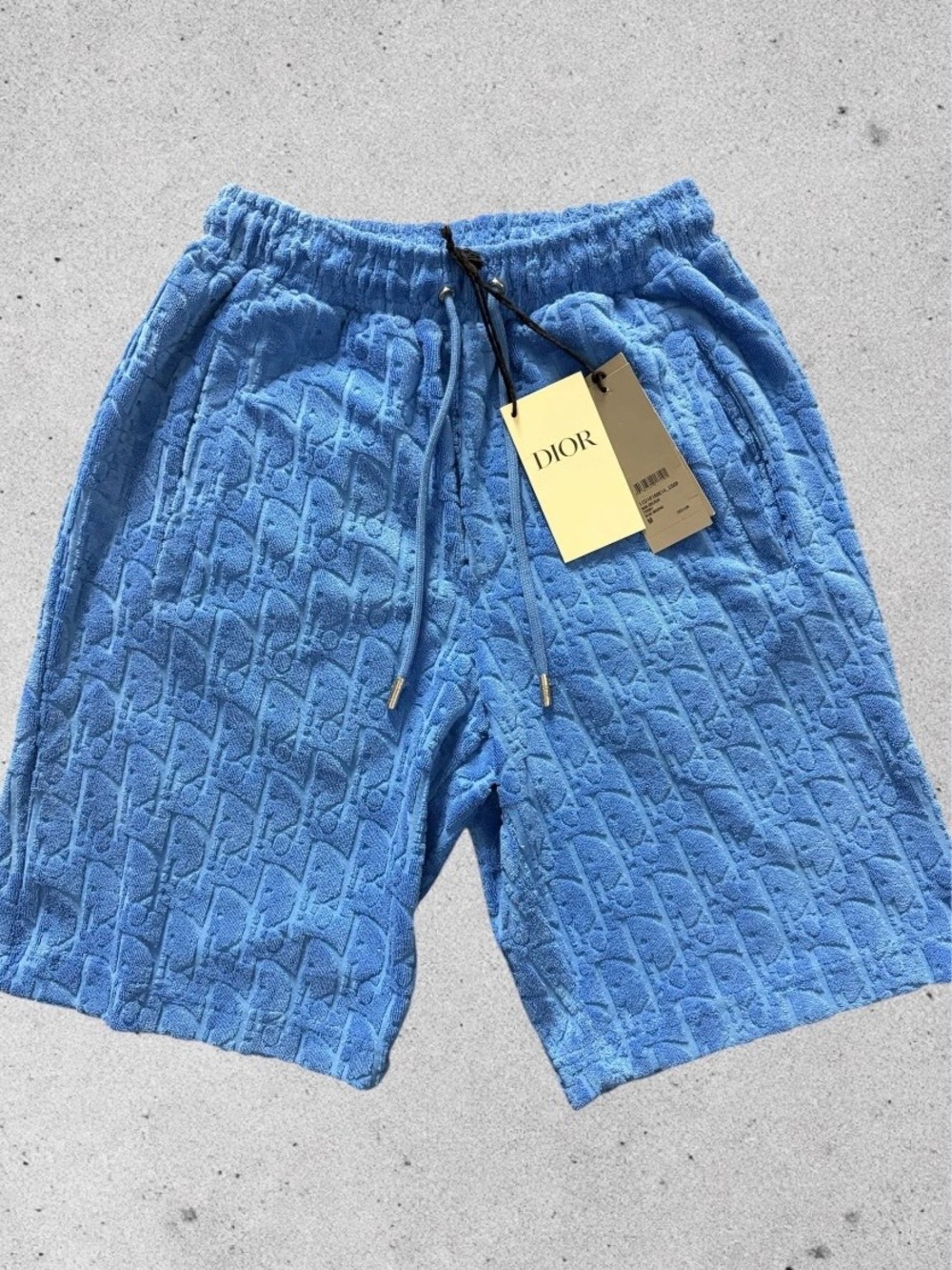 Blue Christian Dior Oblique Shorts Size Medium